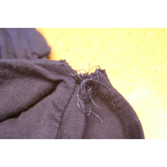 Gilli Crochet Top Maxi Dress Sz Large Navy Blue Sleeveless V-Neck Elastic Waist - Picture 7 of 10